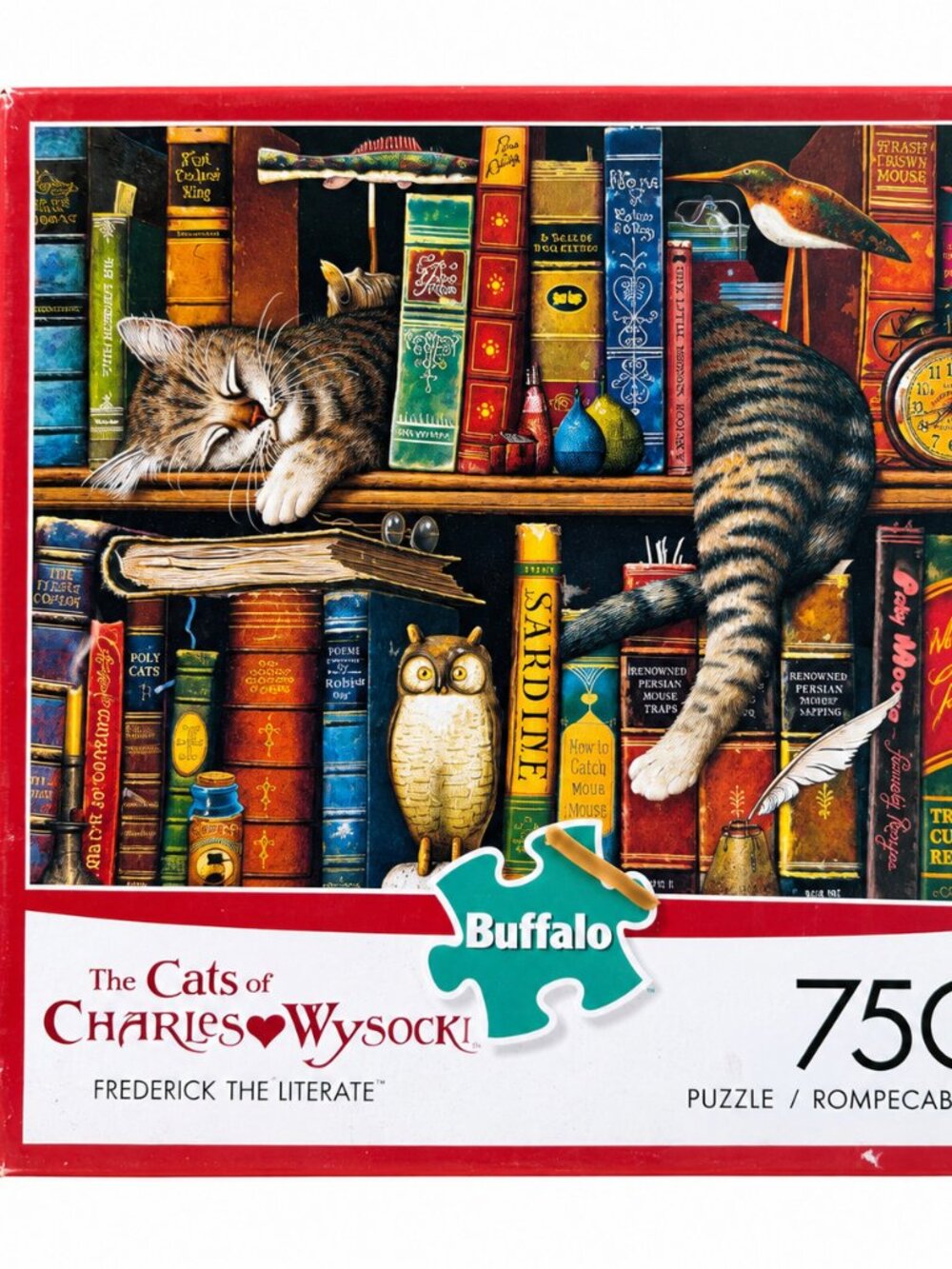 Buffalo Games Charles Wysocki Frederick the Literate 750-Piece Cat Puzzle
